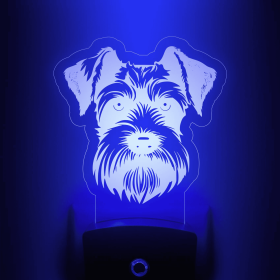 Schnauzer Dog Nightlight | Pet Lover LED Plug In Night Light