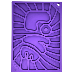 Groovy Love eMat - Small Enrichment Lick Mat| Retro Peace & Love Design