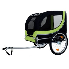 Large Folding Bike Trailer for Dogs – 66LB Capacity All-Terrain Pet Carrier, Durable Steel Frame for Cycling, Jogging, Camping & Outdoor Adventures