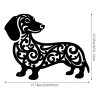 "Black Iron Dachshund Dog Metal Wall Art – Modern Home & Outdoor Decor for Living Room, Bedroom, Bathroom, Garden, Patio | Waterproof, Rustproof & Dur