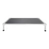 Elevated Dog Bed for Large Dogs, Portable Raised Dog Cot with Aluminum Tube Metal Frame and Breathable Textilene Mesh, Indoor & Outdoor Pet Cooling Ra
