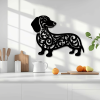 "Black Iron Dachshund Dog Metal Wall Art – Modern Home & Outdoor Decor for Living Room, Bedroom, Bathroom, Garden, Patio | Waterproof, Rustproof & Dur