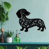 "Black Iron Dachshund Dog Metal Wall Art – Modern Home & Outdoor Decor for Living Room, Bedroom, Bathroom, Garden, Patio | Waterproof, Rustproof & Dur