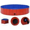 Dog Swimming Pool Red PVC 63 x 11.8 in Foldable