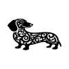 "Black Iron Dachshund Dog Metal Wall Art – Modern Home & Outdoor Decor for Living Room, Bedroom, Bathroom, Garden, Patio | Waterproof, Rustproof & Dur