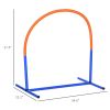 4 Piece Dog Agility Course for Senior Dogs with Carry Bag Outdoor Use Blue