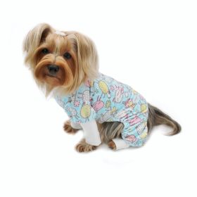 Ultra Soft Plush Minky Funny Sheep Pajamas (Color: Light Blue, Size: L)