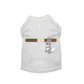 Gucchewi Bunny- Dog Shirt (Color: White, Size: X Small)