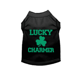 Lucky Charmer St. Patrick's Day Dog Tee (Color: White, Size: XL)