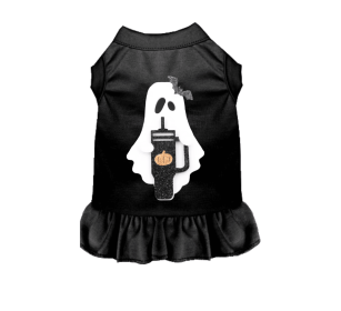 Spooky Coffee Dog Outfit (Color: Pink, Size: large)