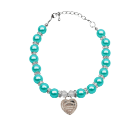 Single Row Pearl Sniffany Dog Necklace (Size: M)