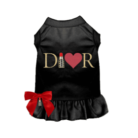 Miss Dior-able Lipstick Dress- Dog Dress (Size: small)