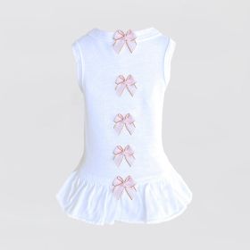 Summer Dreams Dog Dress (Color: White, Size: MD)