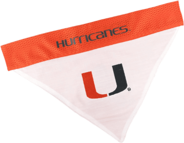 U Of Miami Reversible Bandana (Size: L-XL)