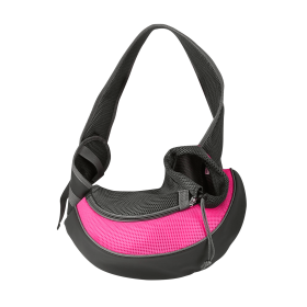 Pet Carrier for Dogs Cats Hand Free Sling (Color: Pink, Size: L)