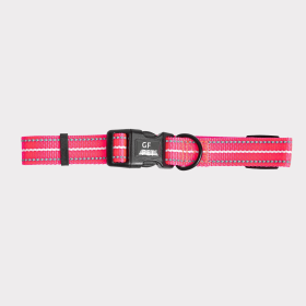 GF Pet  Reflective Collar (Color: Neon Pink, Size: medium)