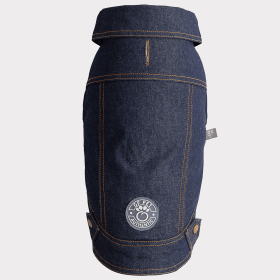 GF Pet Elasto-Fit Denim Dog Jacket (Color: Denim, Size: medium)
