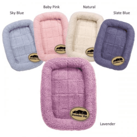 Slumber Pet Sherpa Crate Bed (Color: Light Blue, Size: Xsmall)