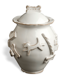 Dog Treat Jar (Color: French White, Size: Jar)