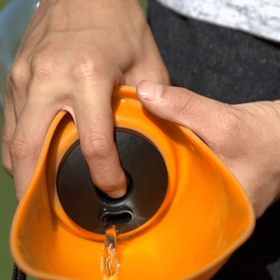 Fold-A-Bowl - Portable Pet Water Bottle and Bowl (Color: ORANGE)