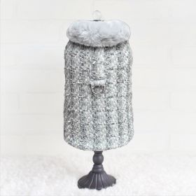 Annabella Dog Coat (Color: Platinum, Size: MD)