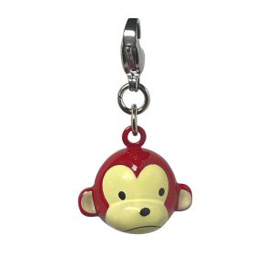 Monkey Metal Jingle Bell Charm (Color: Brown, Size: 7/8" x 3/4" x 5/8")