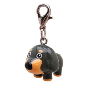 Poly 3-D Dog Charm (Option: Long Ears Grey)