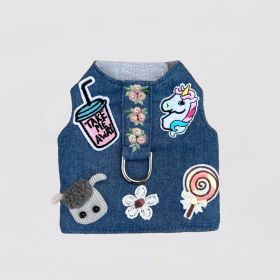 Cool Pup Dog Harness (Color: Pink Flowers, Size: SM)