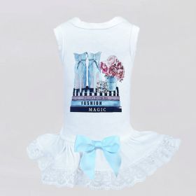 Fashionista Dog Dress (Color: White, Size: XXS)