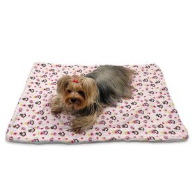 Girly Monkey Flannel/Plush Blanket (Color: Pink, Size: 50" x 30")