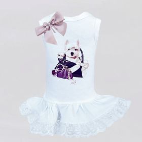 Out n About Dog Dress (Color: White, Size: XS)