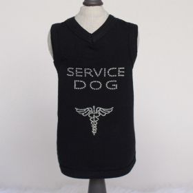 Service Dog Tank (Color: Black, Size: XS)