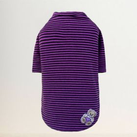 Striped Baby Beer Dog Tee (Color: Striped Purple, Size: XXS)