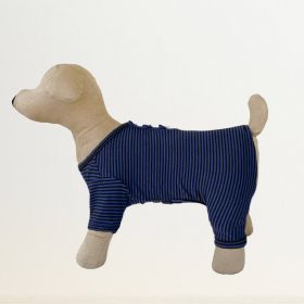 Sweet Dreams Dog Pajamas (Color: Striped Blue, Size: XS)
