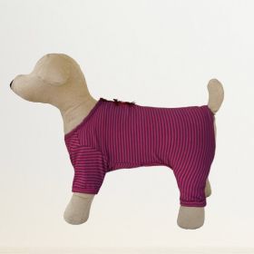 Sweet Dreams Dog Pajamas (Color: Striped Purple, Size: SM)