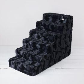 Luxury Pet Stairs (Color: Black Diamond, Size: 6 - Step)
