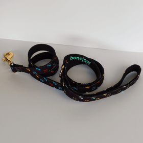 Bonejour - Standard Leash (Color: Black Multi, Size: Standard)