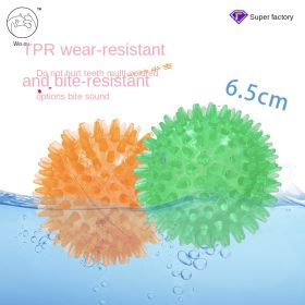 Dog Vocal Toys Puppy Spike Toy Small Dog Spike Pet Molar Toy Pet Toy (Colour: 6.5CM orange 2pcs)