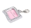 Pet Rhinestone Writable Name Telephone ID Tags for Dogs Cats
