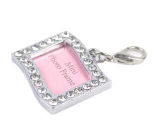 Pet Rhinestone Writable Name Telephone ID Tags for Dogs Cats (Option: Rectangle)
