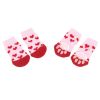 4 Pcs Dog Knitted Socks Pet Socks Dog Waterproof Coated Socks Paw Protective Socks