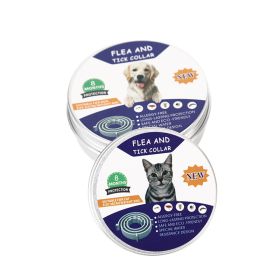 Flea & Tick Collar for Cats and Dogs; 2 Pack; 14 Months Protection; Kills & Repels Fleas and Ticks; Adjustable length (Colour: Pink - cans, Size: Dog - Length 63cm)