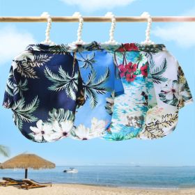 Hawai Beach clothing for Pet Dog Cat T-Shirts Cute for Small to Medium Dog Cats Cool Summer Vest Camp Shirt Clothes; dog clothes (Colour: Shirt Island Wind Lake Blue, Size: S (about 3-5 kg pet))