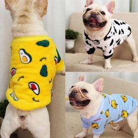Autumn/Winter warm dog coat Small; medium dog; Flannel warm dog clothing pet supplies; dog clothing (Colour: Multiple deer heads, Size: S)