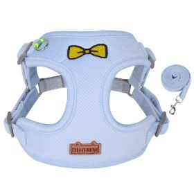dog Harnesses and dog leash set; Pet Traction Rope Vest Pet Chest Strap Small and Medium Dog Strap Reflective Dog Walking Rope Wholesale (Colour: Blue, Specification (L * W): XL)
