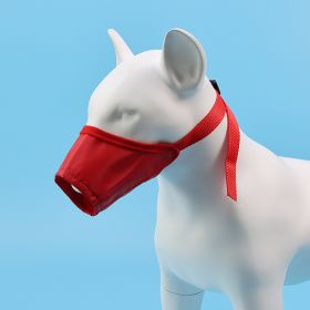 2pcs Dog Mouth Cover Adjustable Anti bite; Anti bark; Anti accidental Eating Dog Mask Pet Supplies Wholesale (Colour: red, Specifications: 5 # mouth circumference 20cm)