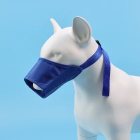 2pcs Dog Mouth Cover Adjustable Anti bite; Anti bark; Anti accidental Eating Dog Mask Pet Supplies Wholesale (Colour: Blue, Specifications: 7 # mouth circumference 24cm)