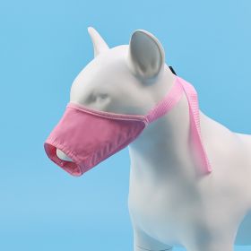 2pcs Dog Mouth Cover Adjustable Anti bite; Anti bark; Anti accidental Eating Dog Mask Pet Supplies Wholesale (Colour: powder, Specifications: 1 # mouth circumference 12cm)