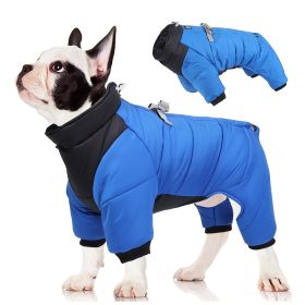 Pet Cotton Coat; Waterproof Warm Dog Jacket; Winter Dog Coat For Small Medium Large Dogs (Color: Grey, Size: L)
