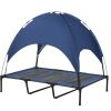 48" x 36" Elevated Portable Dog Cot Cooling Pet Bed with UV Protection Canopy Shade